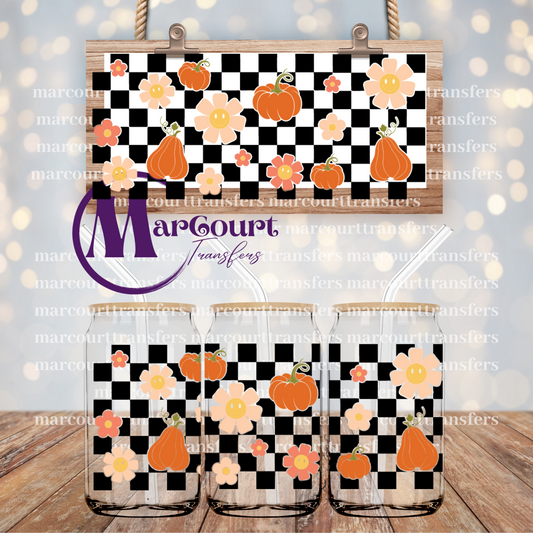 CHECKERED FALL-16 0Z-UV DTF CUP WRAP