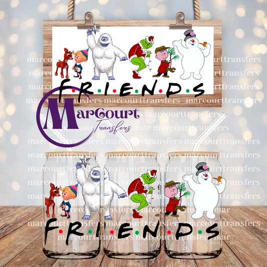 CHRISTMAS FRIENDS-16 0Z-UV DTF CUP WRAP