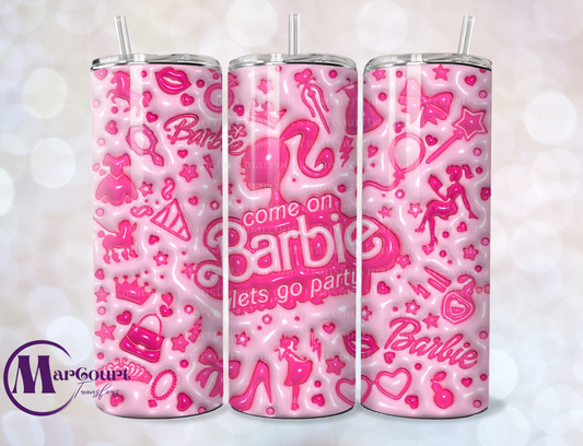 COME ON BARBIE LETS GO PARTY-SKINNY TUMBLER TRANSFER