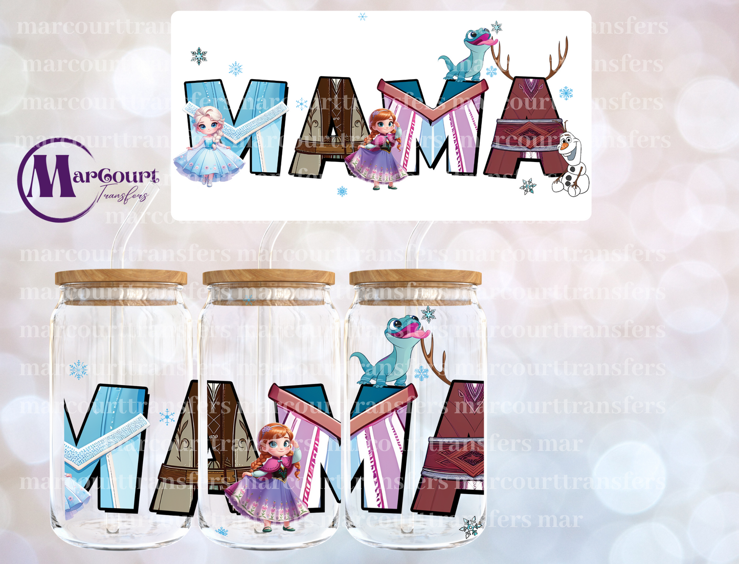 FROZEN MAMA-16 0Z-UV DTF CUP WRAP