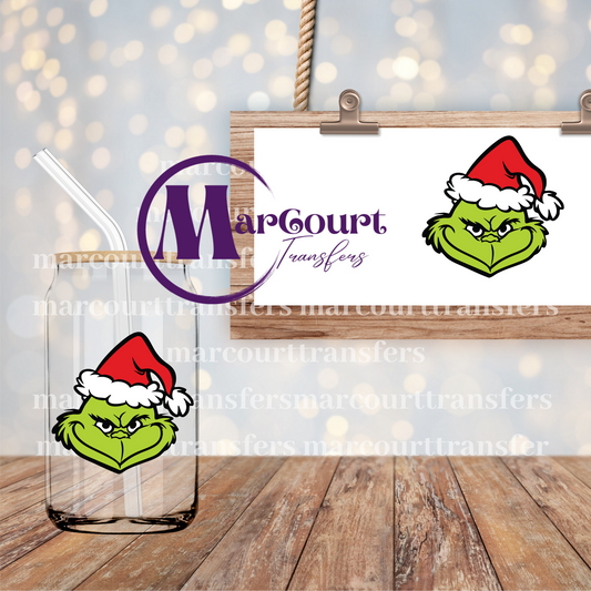 GRINCH FACE-DECAL-UV DTF CUP WRAP