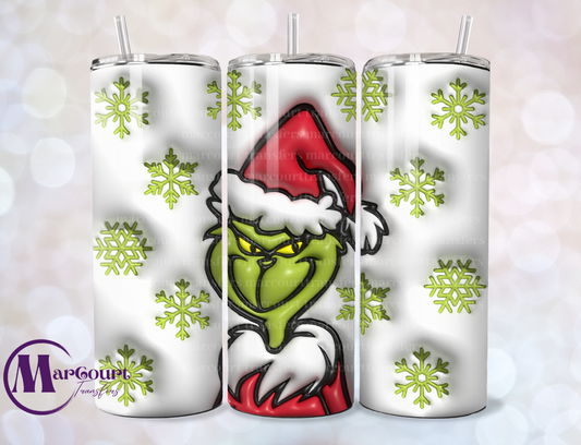 GRINCH INFLATED-SKINNY TUMBLER TRANSFER