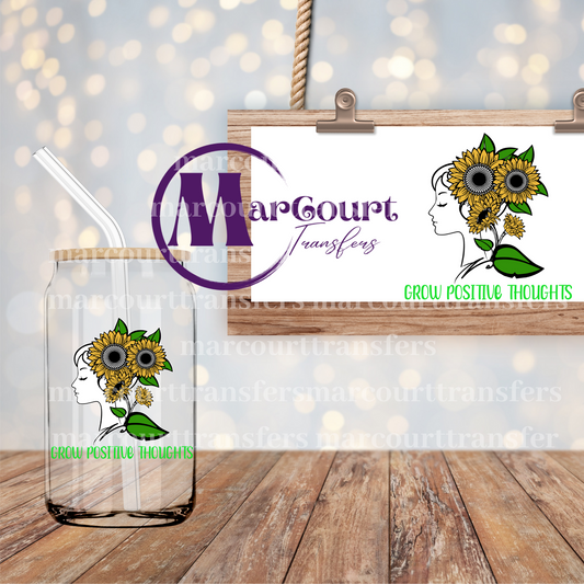 GROW POSITIVE THOUGHTS-DECAL-UV DTF CUP WRAP