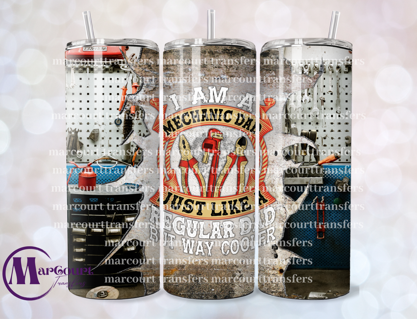 I AM MECHANIC DAD-20 OZ-UV DTF CUP WRAP