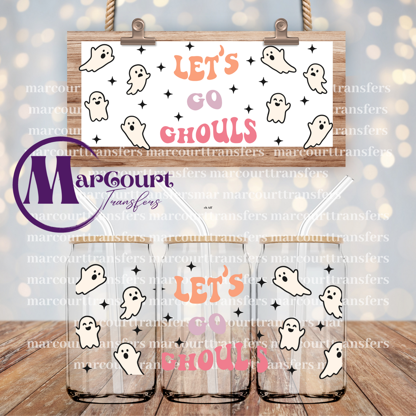 LETS GO GHOULS-16 0Z-UV DTF CUP WRAP