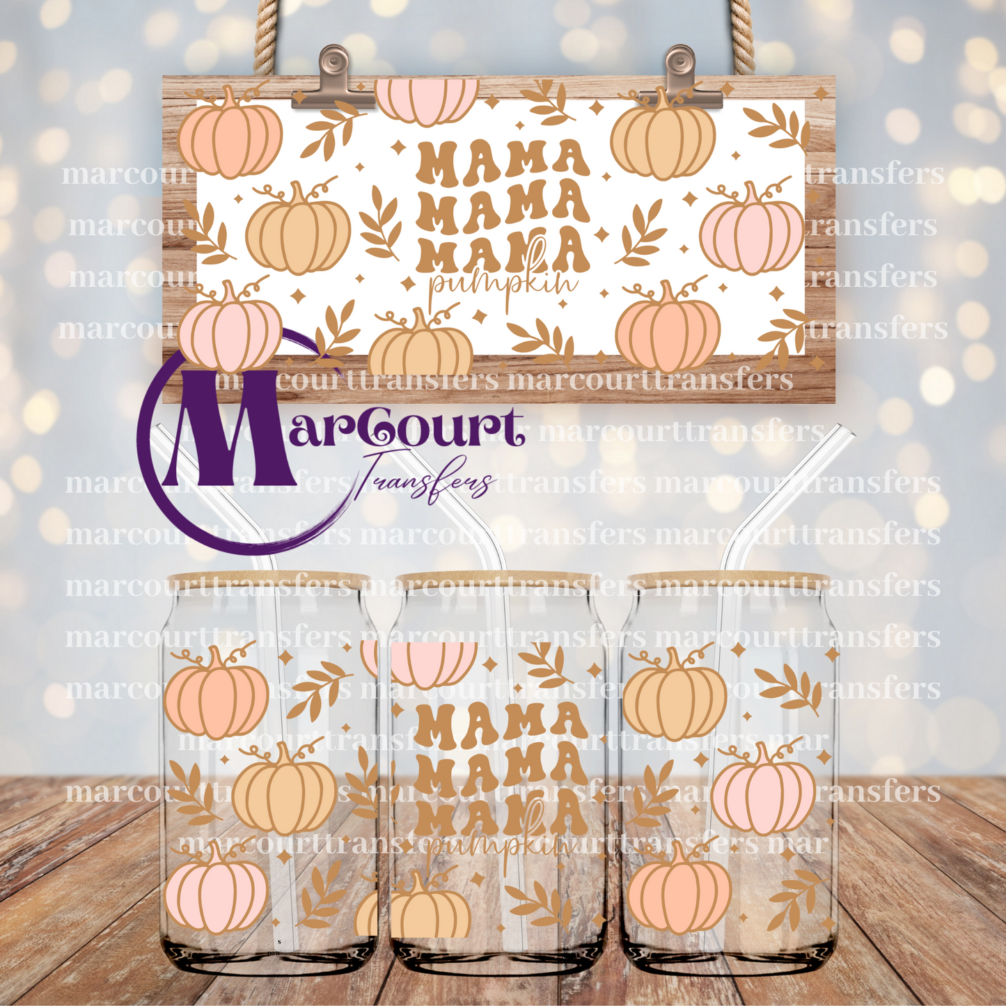 MAMA MAMA MAMA PUMPKIN-16 0Z-UV DTF CUP WRAP