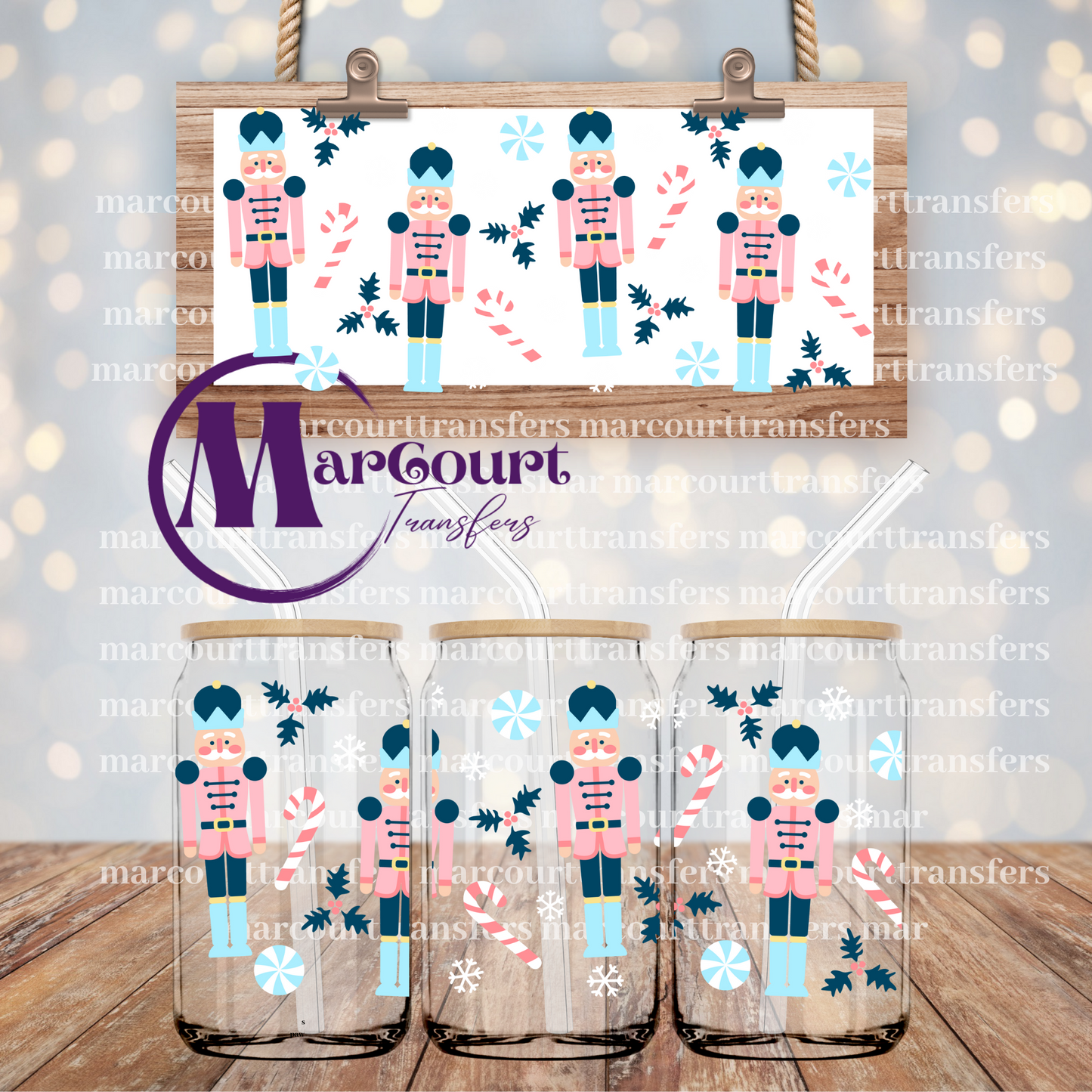 NUTCRACKERS-16 0Z-UV DTF CUP WRAP