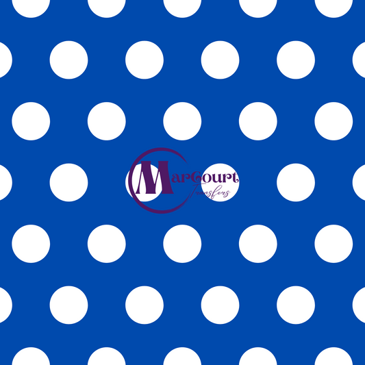 POLKA DOTS-BLUE AND WHITE-VINYL PATTERN 12 X 12