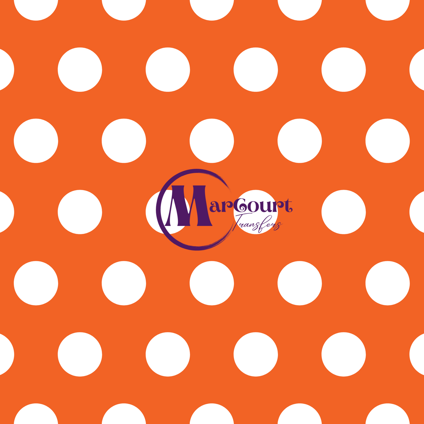 POLKA DOTS-BURNT ORANGE AND WHITE-VINYL PATTERN 12 X 12