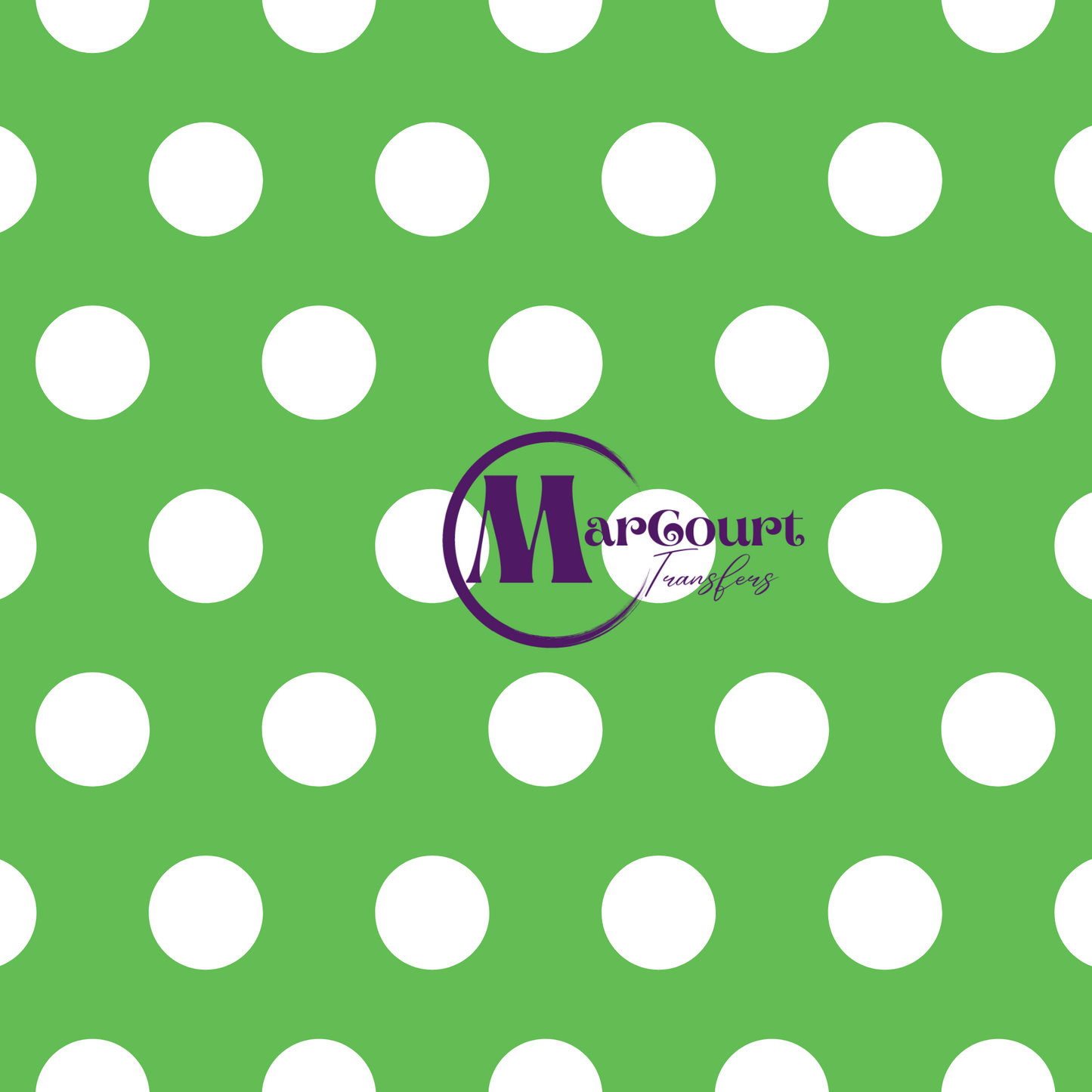 POLKA DOTS-GREEN AND WHITE-VINYL PATTERN 12 X 12