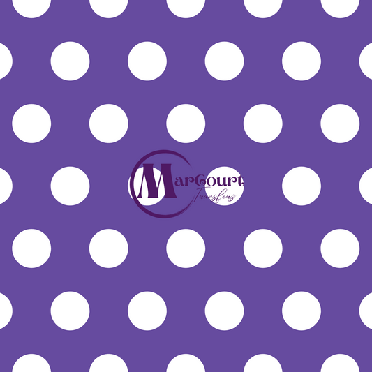 POLKA DOTS-PURPLE AND WHITE-VINYL PATTERN 12 X 12