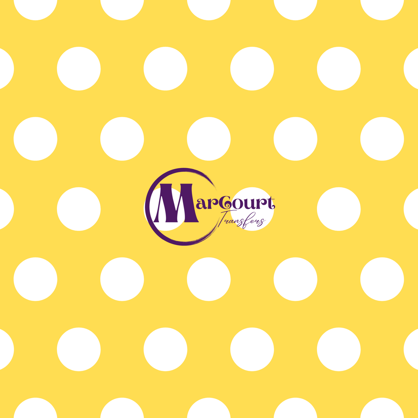 POLKA DOTS-YELLOW AND WHITE-VINYL PATTERN 12 X 12