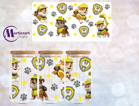 RUBBLE PAW PATROL-16 0Z-UV DTF CUP WRAP