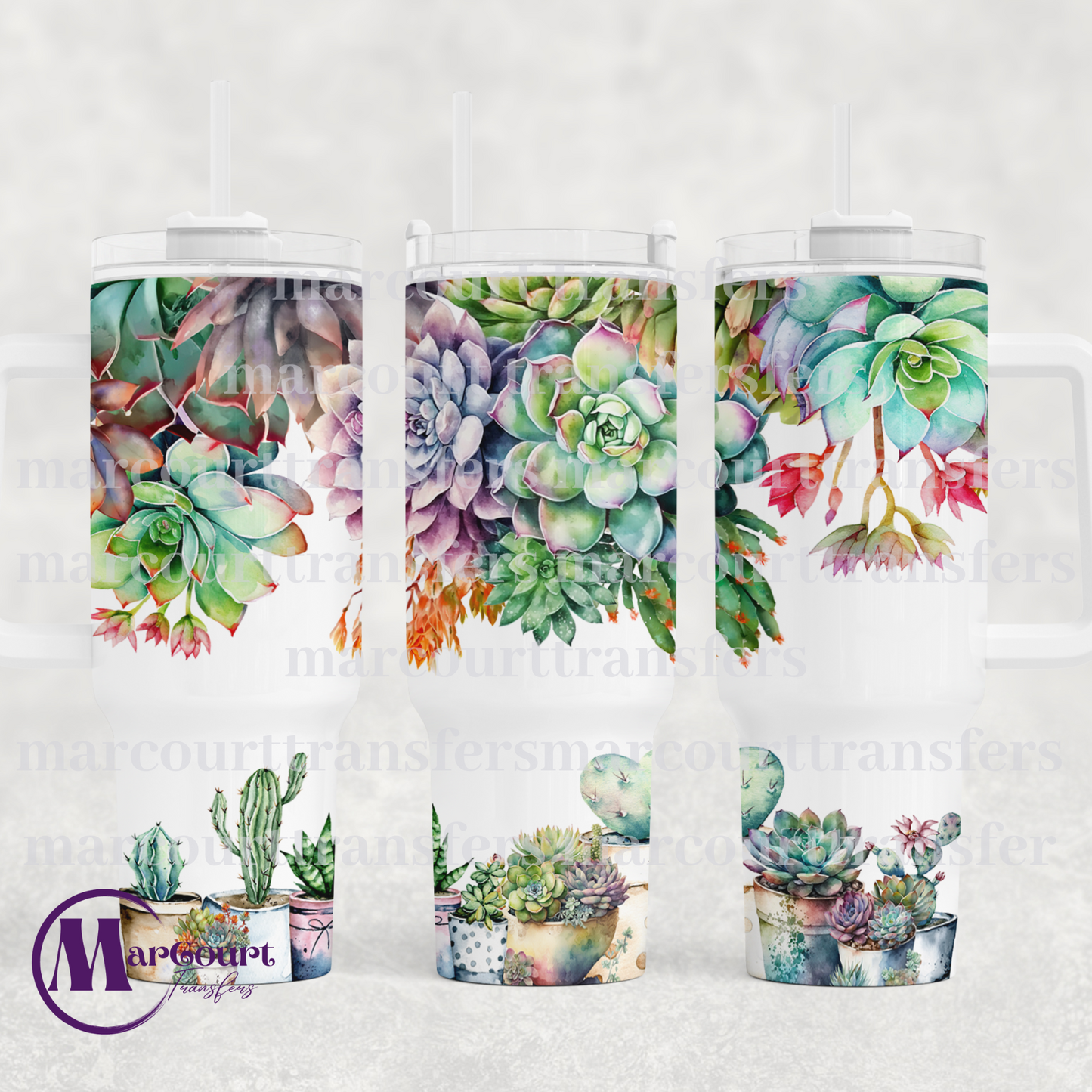 SUCCULENTS-40 0Z-UV DTF CUP WRAP