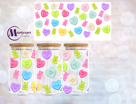 VALENTINE CANDY SWEETS-16 0Z-UV DTF CUP WRAP