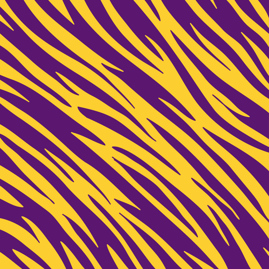 TIGER-PURPLE AND GOLD -VINYL PATTERN 12 X 12