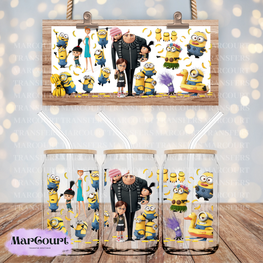 MINIONS -16 0Z-UV DTF CUP WRAP