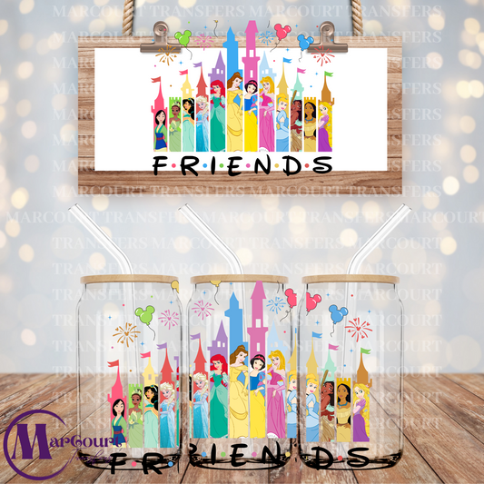 PRINCESS FRIENDS-16 0Z.-UV DTF CUP WRAP