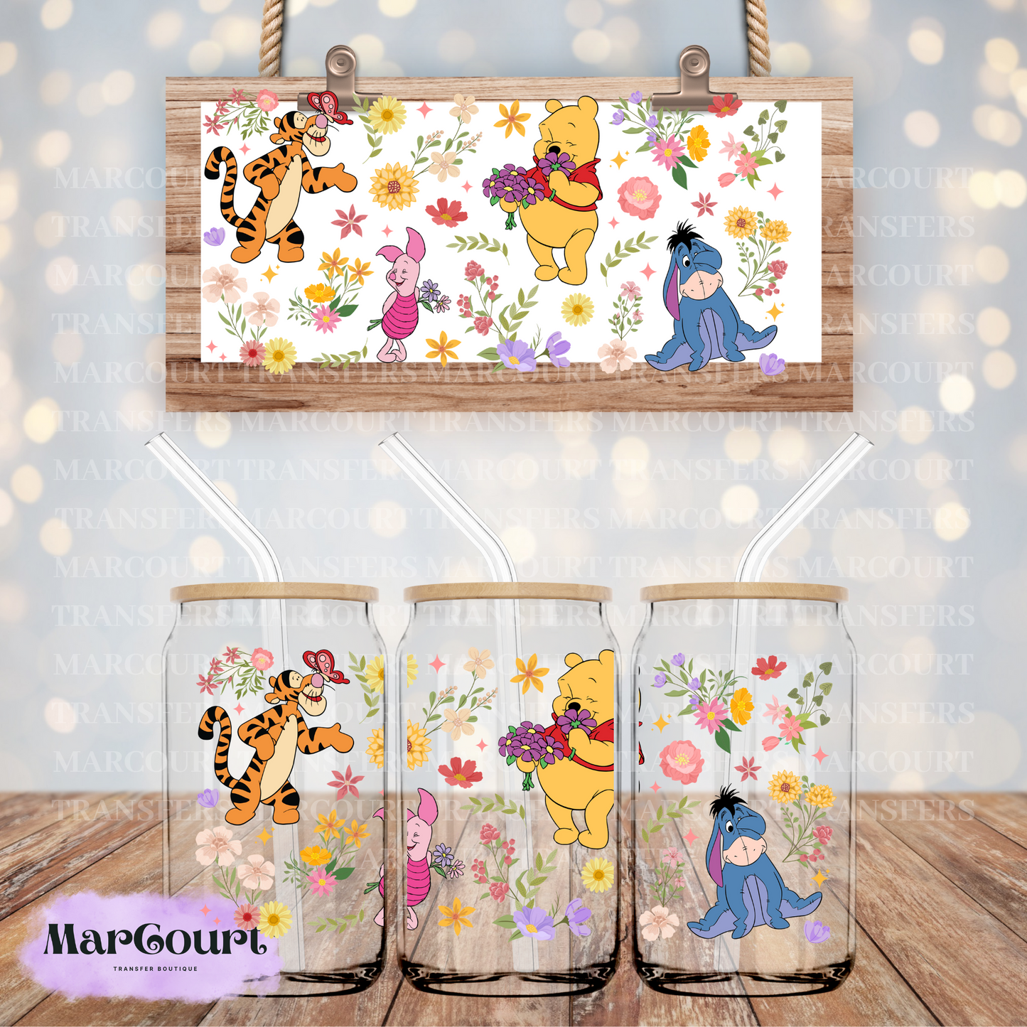 SPRINGTIME POOH AND FRIENDS-16 0Z-UV DTF CUP WRAP