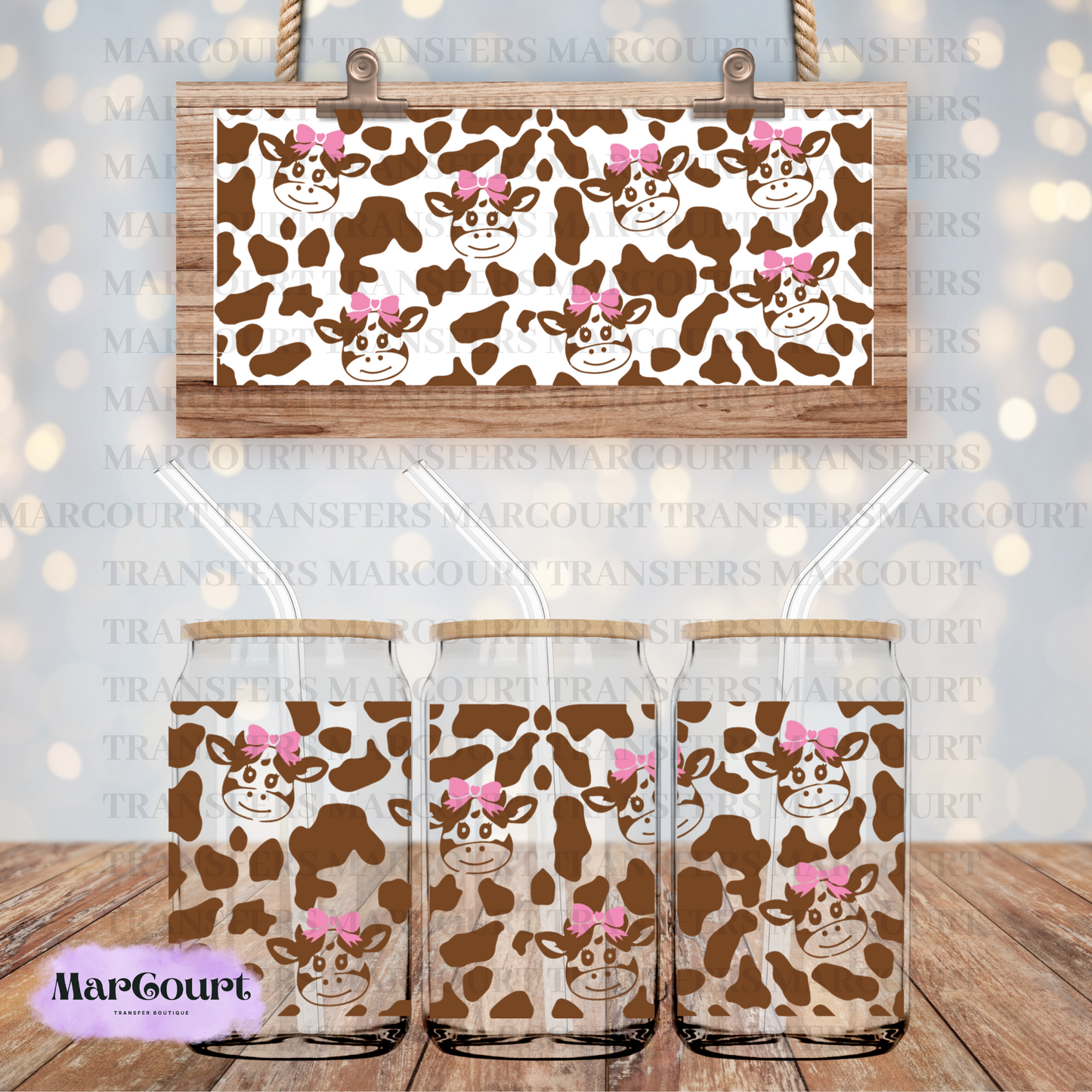 SWEET DAIRY COWS -16 0Z-UV DTF CUP WRAP *rts