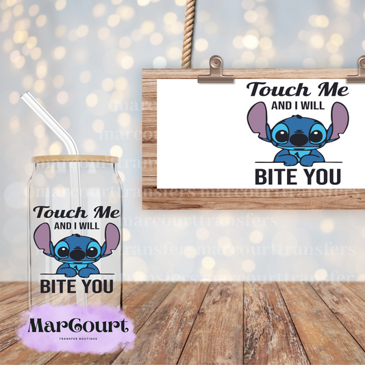 STITCH TOUCH ME AND I WILL BITE YOU- DECAL-UV DTF CUP WRAP