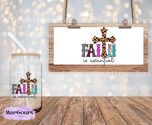 FAITH IS ESSENTIAL- DECAL-UV DTF CUP WRAP