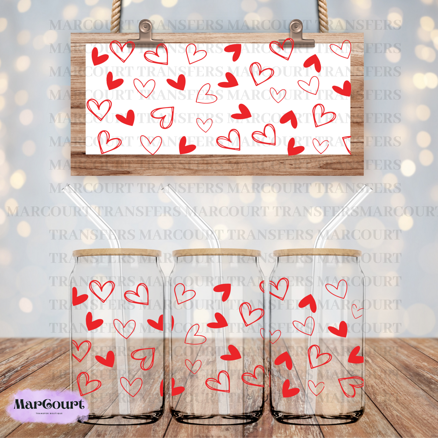 HEARTS-16 0Z-UV DTF CUP WRAP *RTS