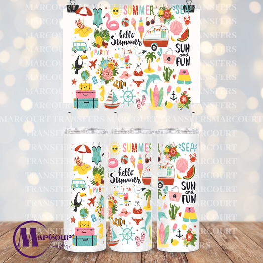 HELLO SUMMER-20 0Z.-UV DTF CUP WRAP