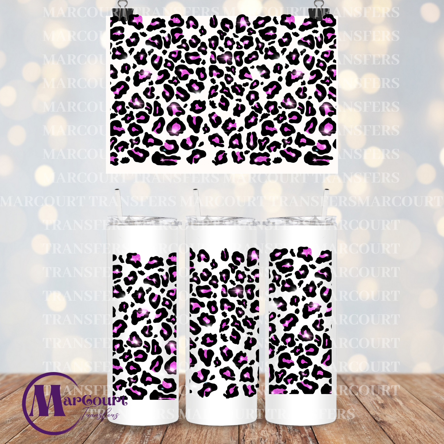 GLITTER LEOPARD PRINT-20 0Z-UV DTF CUP WRAP