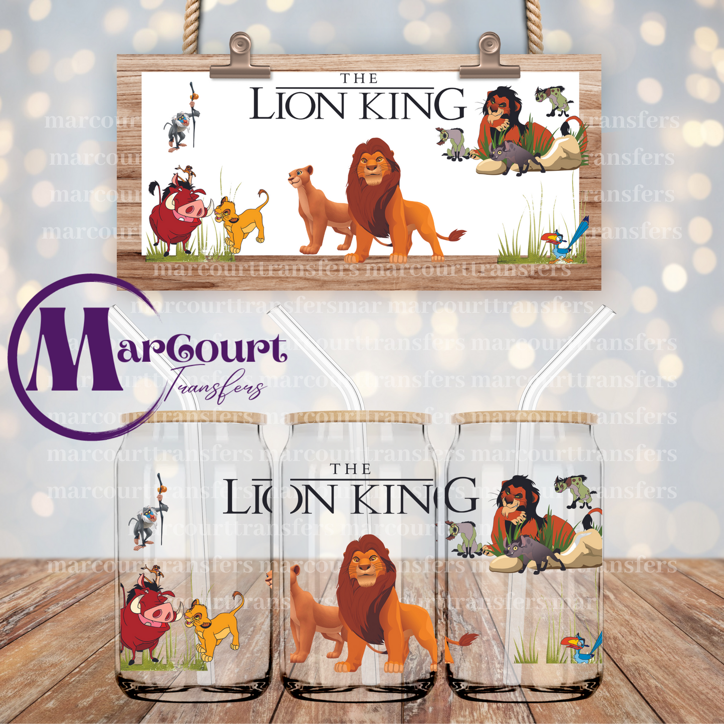 Lion King-16 0Z-UV DTF CUP WRAP