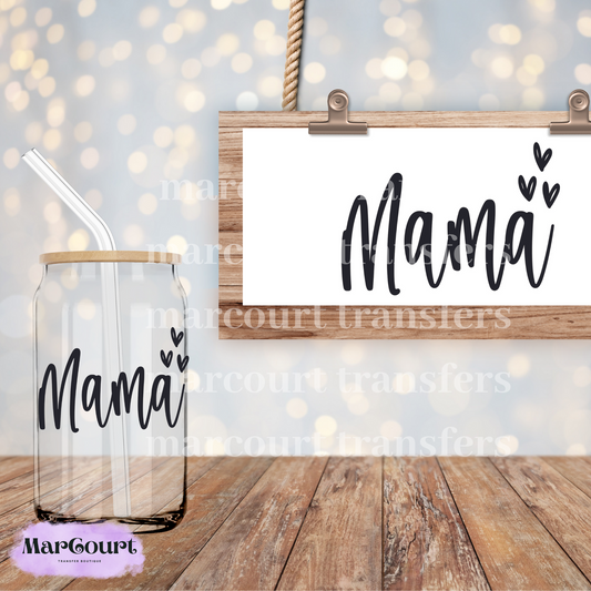 MAMA HEARTS- DECAL-UV DTF CUP WRAP