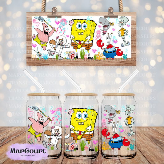 SPONGE BOB-16 0Z-UV DTF CUP WRAP