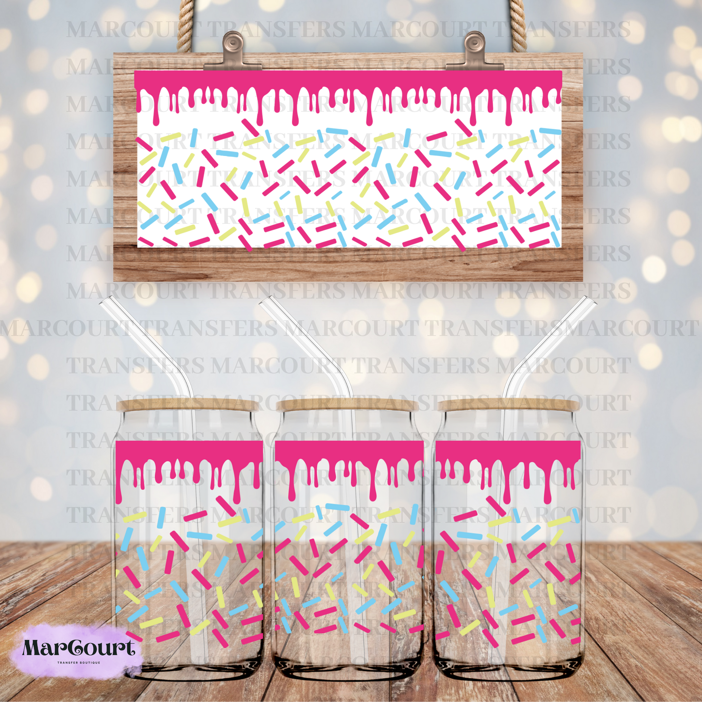 SPRINKLES-16 0Z-UV DTF CUP WRAP *RTS