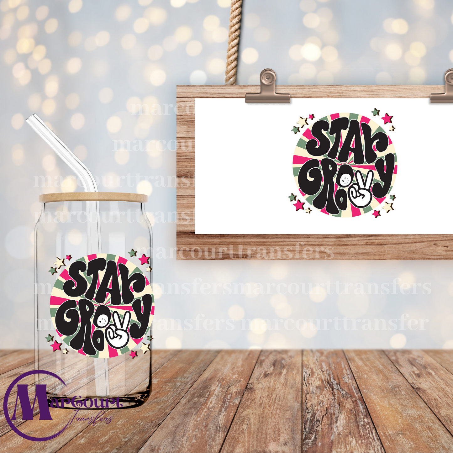 STAY GROOVY- DECAL-UV DTF CUP WRAP