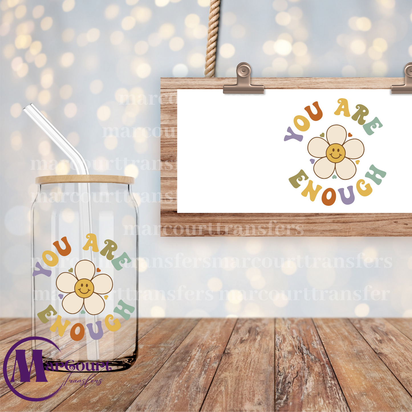 YOU ARE ENOUGH - DECAL-UV DTF CUP WRAP